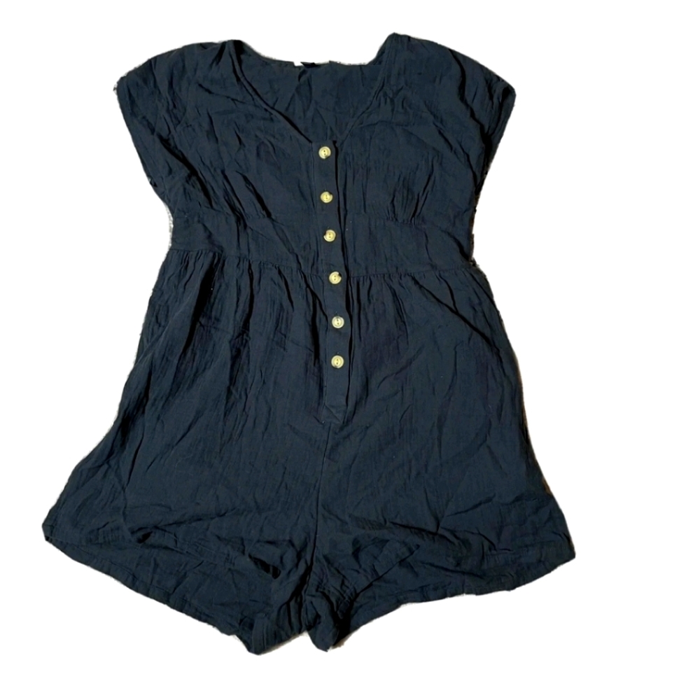 Romper black 100% cotton large
